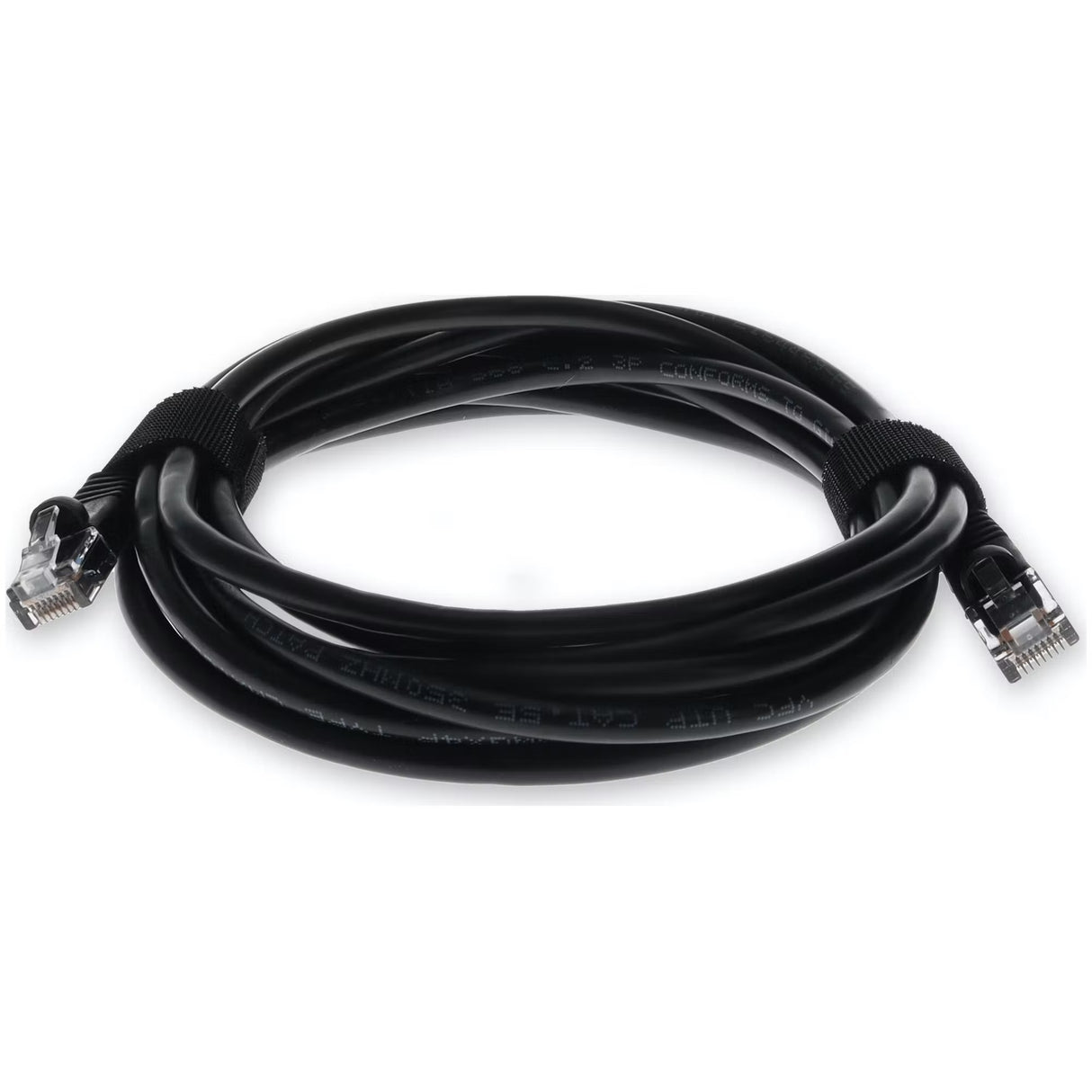 AddOn 2ft RJ-45 (Male) to RJ-45 (Male) Straight Black Cat5e UTP PVC Copper Patch Cable