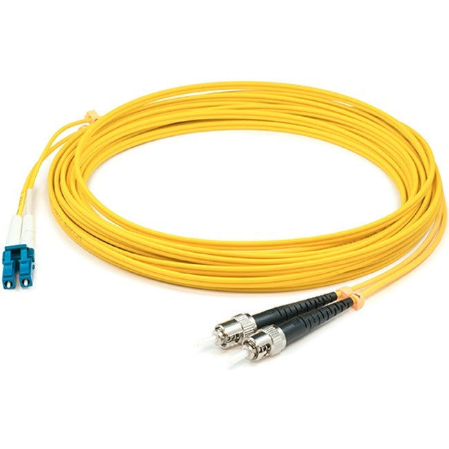 AddOn 14m LC (Male) to ST (Male) Straight Yellow OS2 Duplex LSZH Fiber Patch Cable