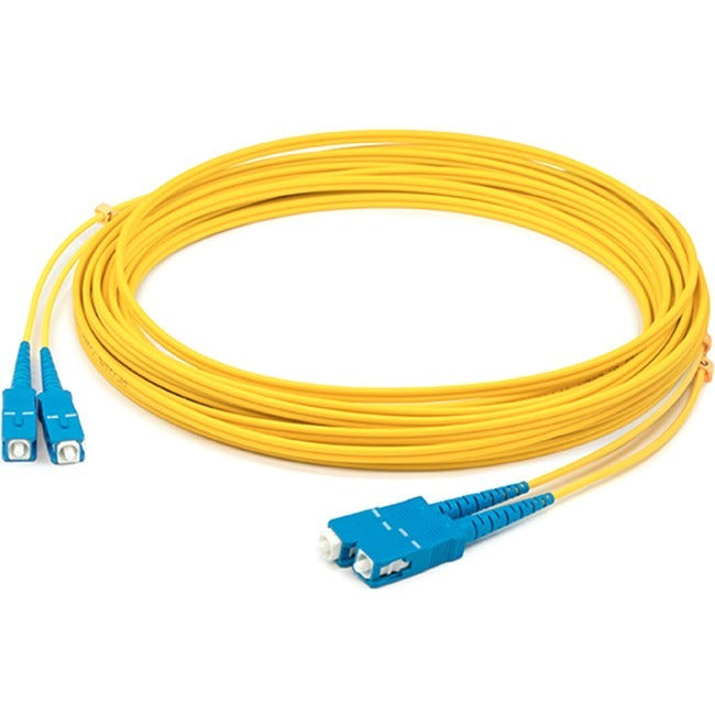 AddOn 20m SC (Male) to SC (Male) Straight Yellow OS2 Duplex Plenum Fiber Patch Cable