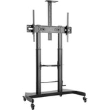 V7 TVCART2 Pro TV Cart, up to 100 inch displays, Height Adjustable