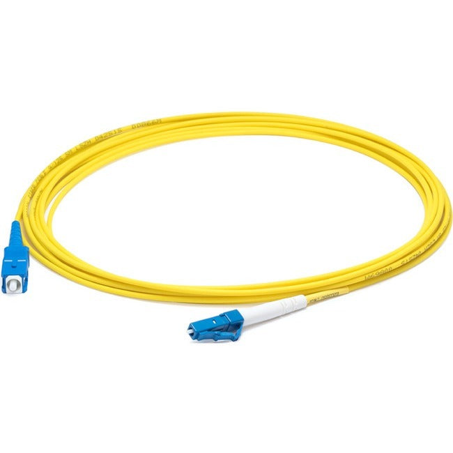 AddOn 25m LC (Male) to SC (Male) Straight Yellow OS2 Simplex Plenum Fiber Patch Cable