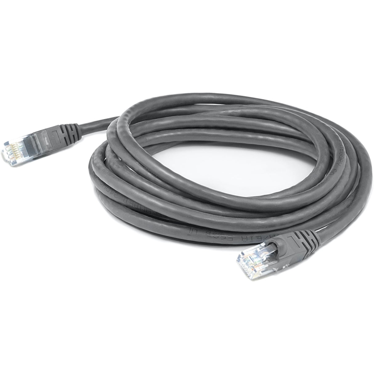 AddOn 2ft RJ-45 (Male) to RJ-45 (Male) Straight Gray Cat5e UTP PVC Copper Patch Cable