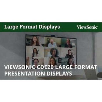 ViewSonic CDE5520 55 Inch 4K UHD Wireless Presentation Display with Twin Dual-Core Processors, 24/7 Operation Rating 16GB Storage Screen Sharing RJ45 or Wi-Fi DVI HDMI