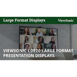 ViewSonic CDE5520 55 Inch 4K UHD Wireless Presentation Display with Twin Dual-Core Processors, 24/7 Operation Rating 16GB Storage Screen Sharing RJ45 or Wi-Fi DVI HDMI