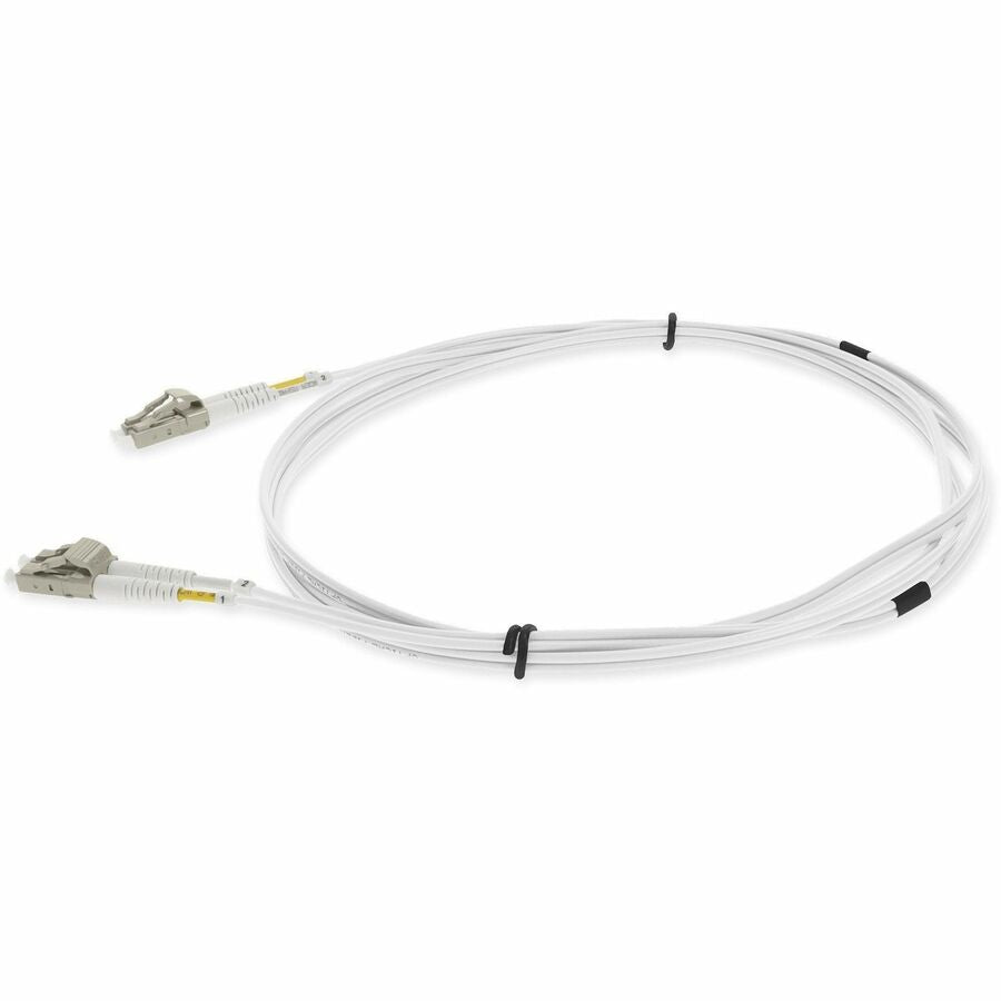 AddOn 1m LC (Male) to LC (Male) White OM4 Duplex Fiber OFNR (Riser-Rated) Patch Cable