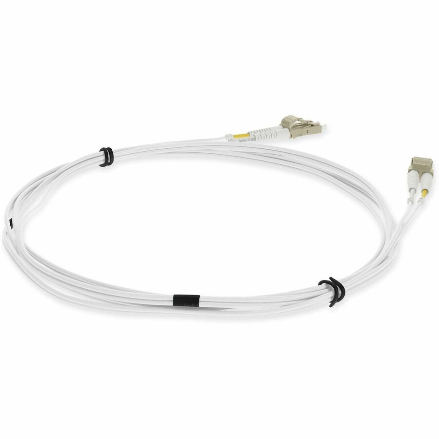 AddOn 1m LC (Male) to LC (Male) White OM4 Duplex Fiber OFNR (Riser-Rated) Patch Cable