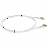 AddOn 1m LC (Male) to LC (Male) White OM4 Duplex Fiber OFNR (Riser-Rated) Patch Cable