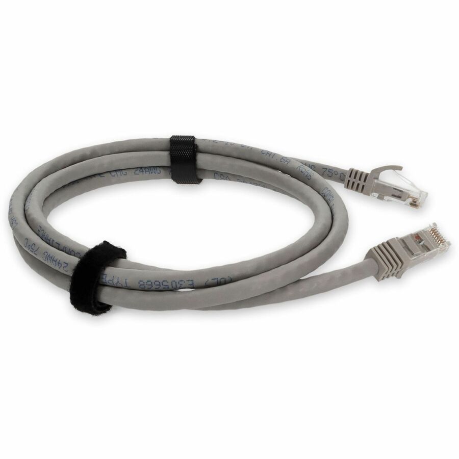 AddOn 2ft RJ-45 (Male) to RJ-45 (Male) Straight Gray Cat6A UTP PVC Copper Patch Cable