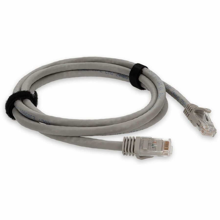 AddOn 2ft RJ-45 (Male) to RJ-45 (Male) Straight Gray Cat6A UTP PVC Copper Patch Cable