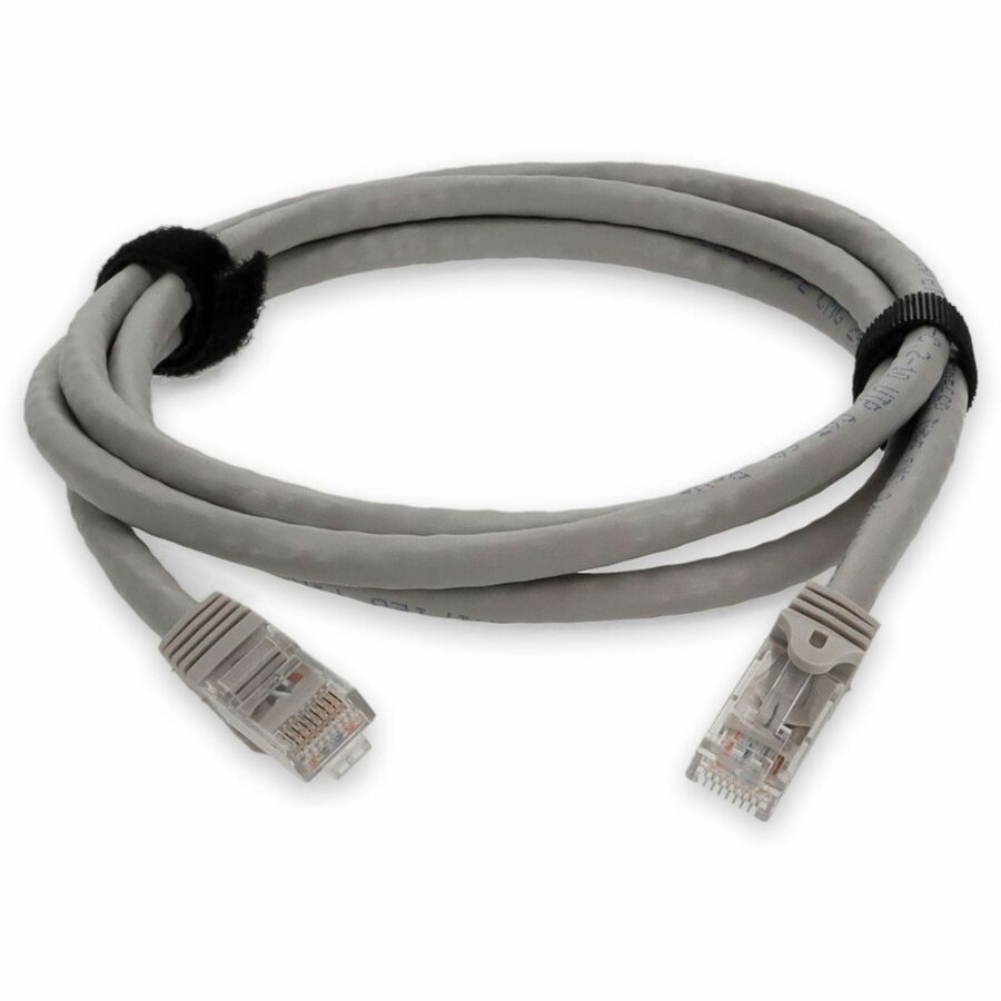 AddOn 2ft RJ-45 (Male) to RJ-45 (Male) Straight Gray Cat6A UTP PVC Copper Patch Cable