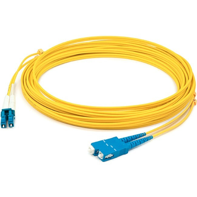 AddOn 25m LC (Male) to SC (Male) Straight Yellow OS2 Duplex LSZH Fiber Patch Cable