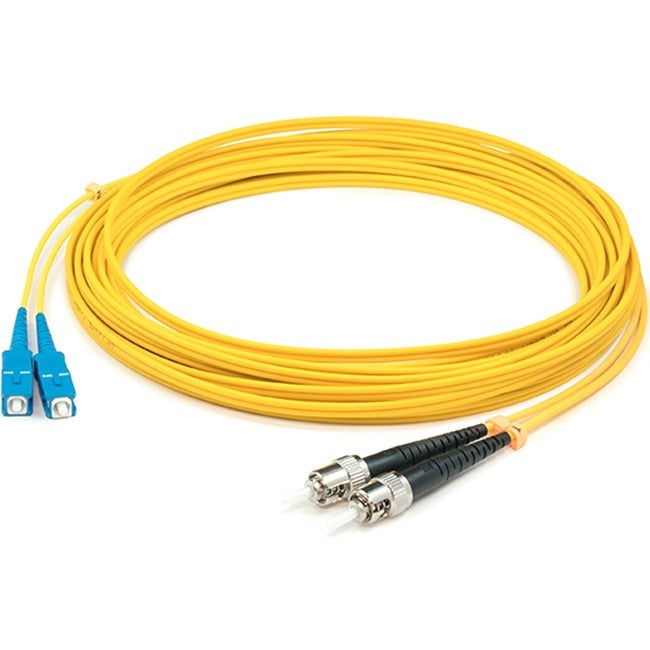 AddOn 20m SC (Male) to ST (Male) Straight Yellow OS2 Duplex LSZH Fiber Patch Cable