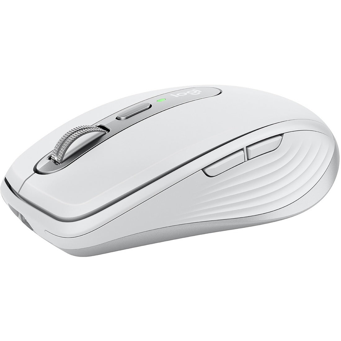 Logitech MX Anywhere 3 Compact Performance Mouse, Wireless, Comfort, Fast Scrolling, Any Surface, Portable, 4000DPI, Customizable Buttons, USB-C, Bluetooth, Apple Mac, iPad, Windows PC, Linux, Chrome, Pale Gray