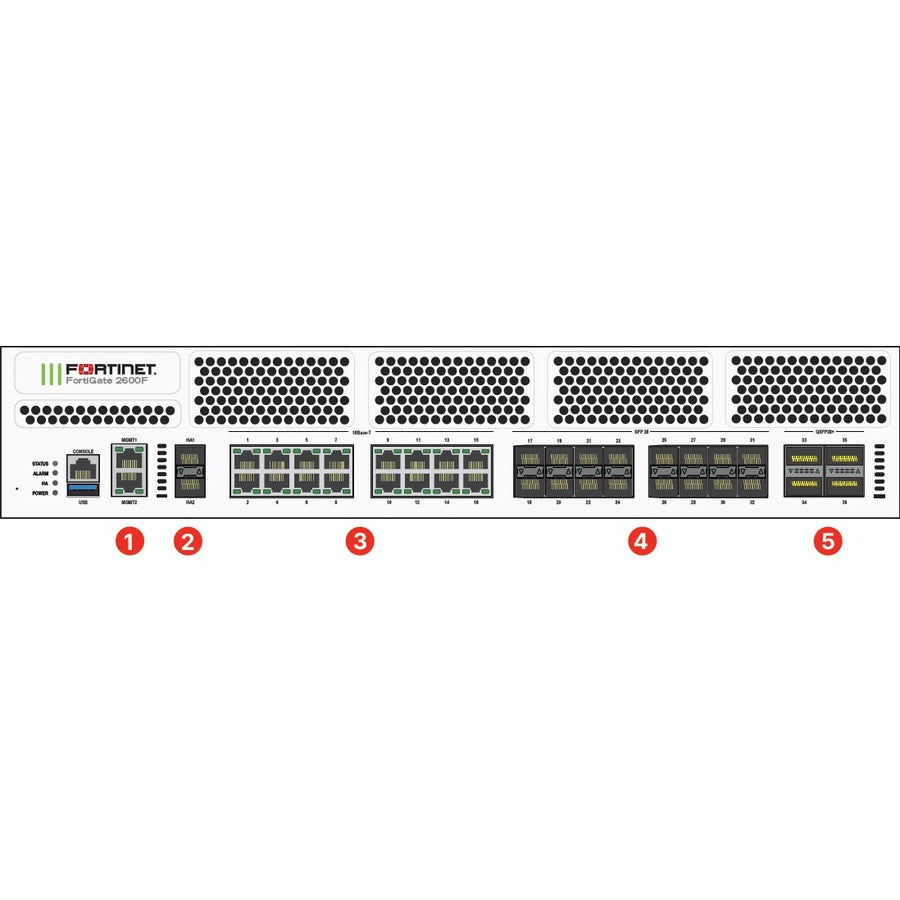 Fortinet FortiGate FG-2600F Network Security/Firewall Appliance