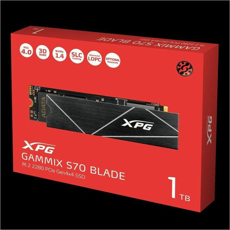 XPG GAMMIX S70 BLADE AGAMMIXS70B-1T-CS 1 TB Solid State Drive - M.2 2280 Internal - PCI Express NVMe (PCI Express NVMe 4.0 x4)