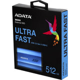 Adata SE800 ASE800-512GU32G2-CBL 512 GB Portable Solid State Drive - 2.5" External - Blue