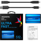 Adata SE800 ASE800-512GU32G2-CBL 512 GB Portable Solid State Drive - 2.5" External - Blue