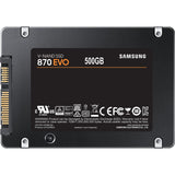 Samsung 870 EVO MZ-77E500BW 500 GB Solid State Drive - 2.5" Internal - SATA (SATA/600) - Black