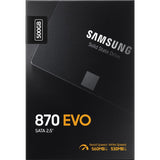 Samsung 870 EVO MZ-77E500BW 500 GB Solid State Drive - 2.5" Internal - SATA (SATA/600) - Black