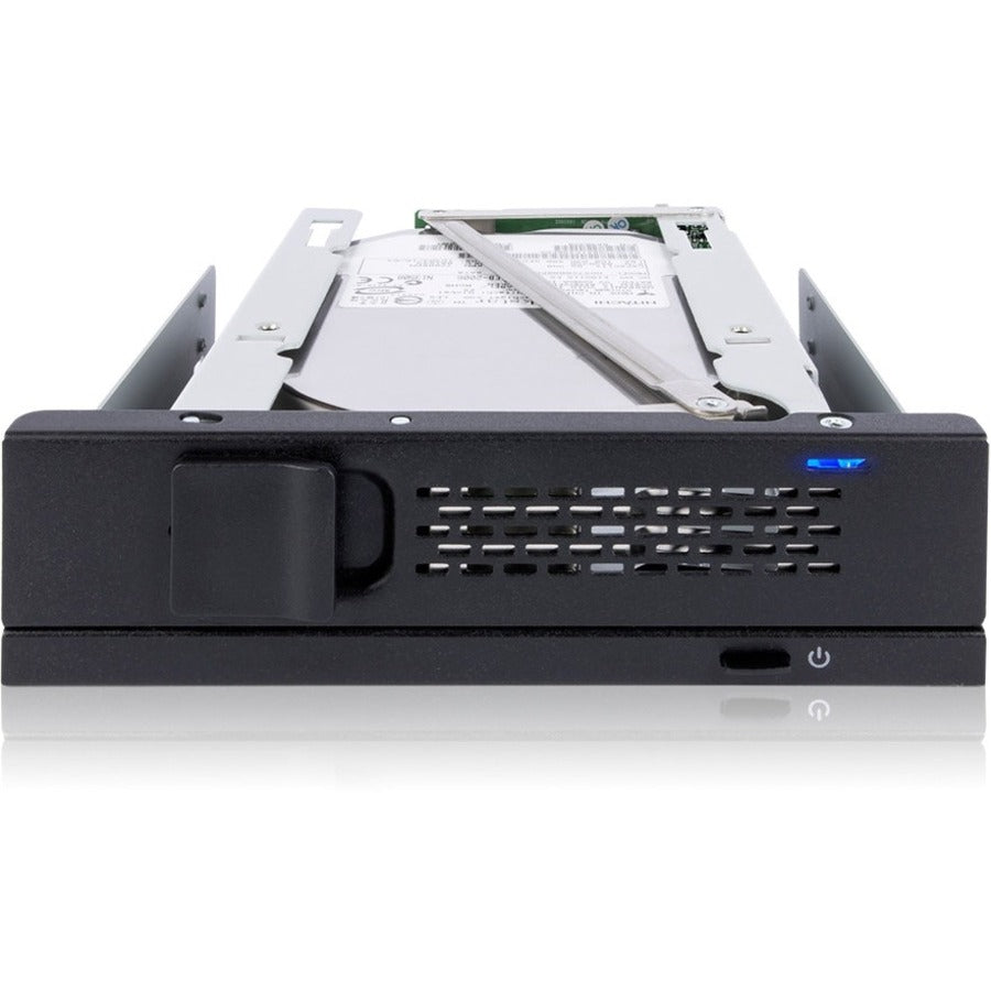 Icy Dock TurboSwap MB171SP-1B Drive Bay Adapter for 5.25" SATA, Serial Attached SCSI (SAS) - SATA Host Interface External - Black
