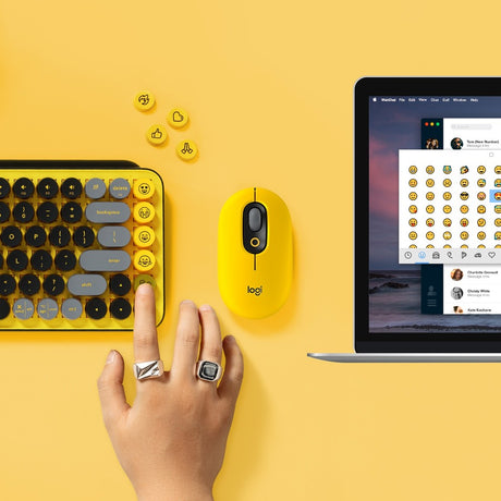 Logitech POP Keys Wireless Mechanical Keyboard With Emoji Keys - Blast Yellow