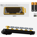 Logitech POP Keys Wireless Mechanical Keyboard With Emoji Keys - Blast Yellow