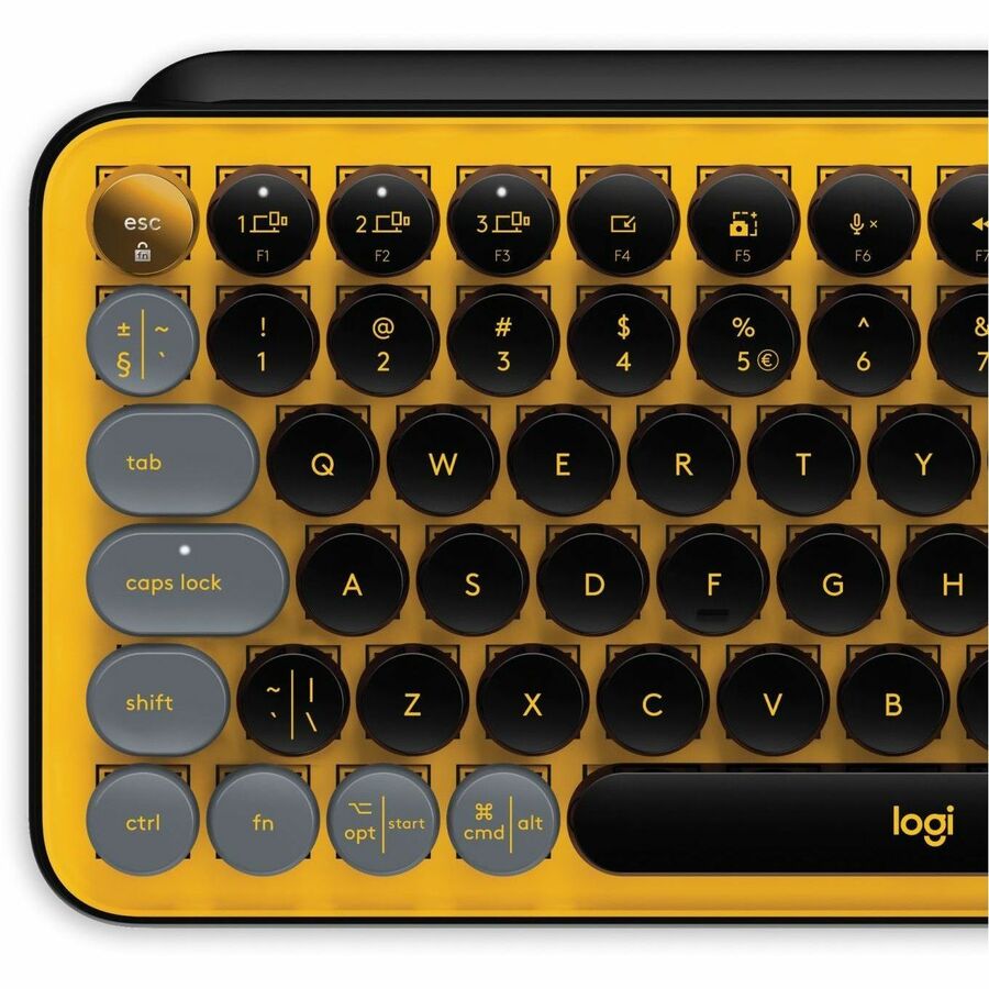 Logitech POP Keys Wireless Mechanical Keyboard With Emoji Keys - Blast Yellow