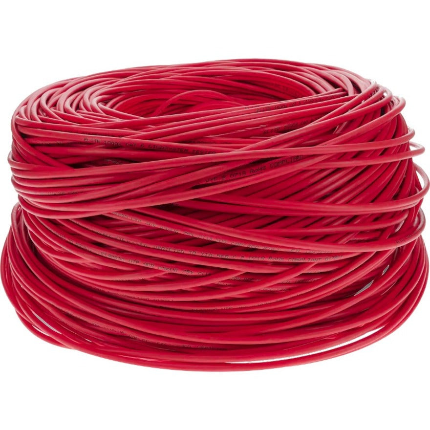 AddOn 1000ft Non-Terminated Red Cat6 STP PVC Copper Patch Cable