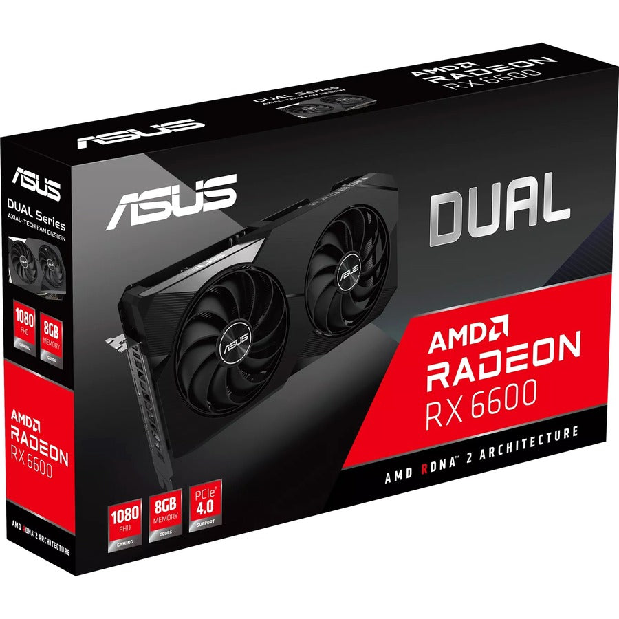 Asus AMD Radeon RX 6600 Graphic Card - 8 GB GDDR6 - Full-height