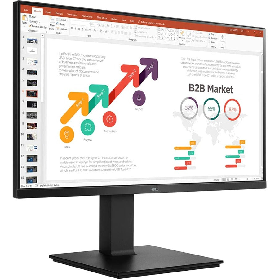 LG 24BP450Y-B 24" Class Full HD LCD Monitor - 16:9 - Matte Black - TAA Compliant