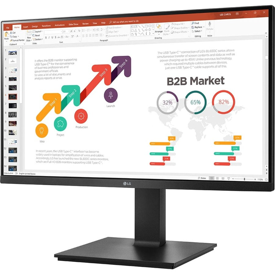 LG 24BP450Y-B 24" Class Full HD LCD Monitor - 16:9 - Matte Black - TAA Compliant