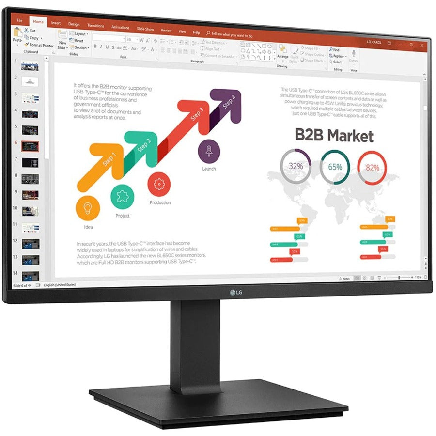 LG 24BP450Y-B 24" Class Full HD LCD Monitor - 16:9 - Matte Black - TAA Compliant