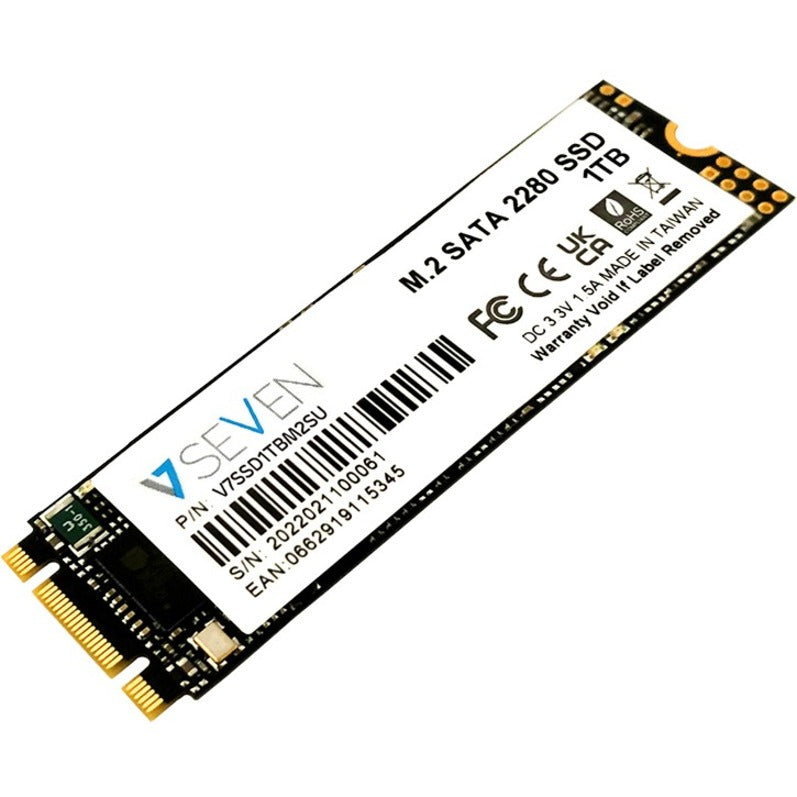 V7 V7SSD1TBM2SU 1 TB Solid State Drive - M.2 Internal - SATA (SATA/600) - TAA Compliant