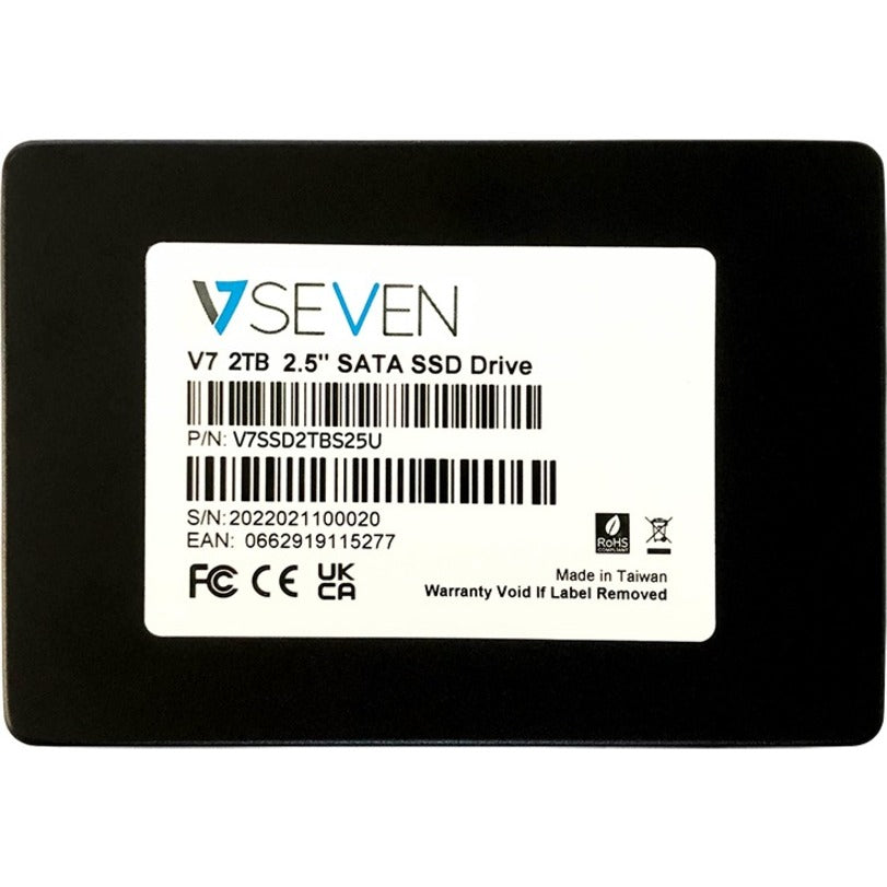 V7 V7SSD2TBS25U 2 TB Solid State Drive - 2.5" Internal - SATA (SATA/600) - TAA Compliant