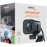 Logitech StreamCam Webcam - 60 fps - Graphite - USB Type C - 1 Pack(s)