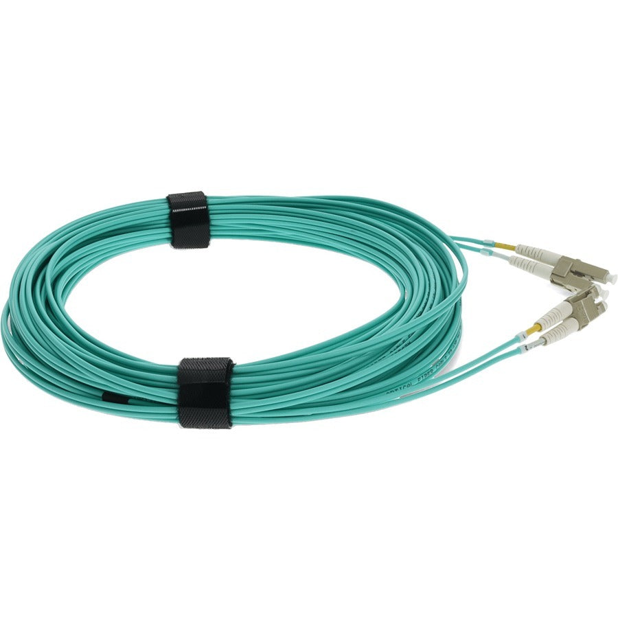 AddOn 21m LC (Male) to LC (Male) Aqua OM3 Duplex Fiber OFNR (Riser-Rated) Patch Cable