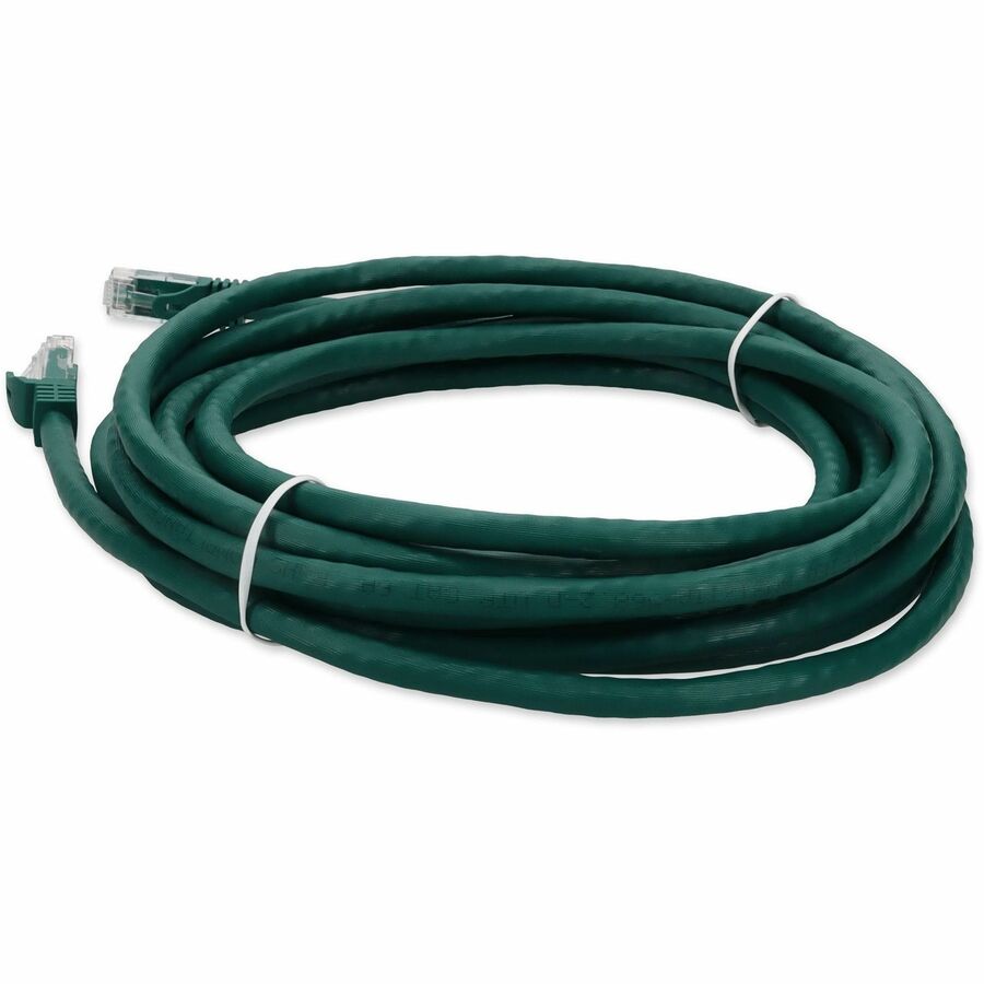 AddOn 11ft RJ-45 (Male) to RJ-45 (Male) Green Cat6A UTP PVC Copper Patch Cable