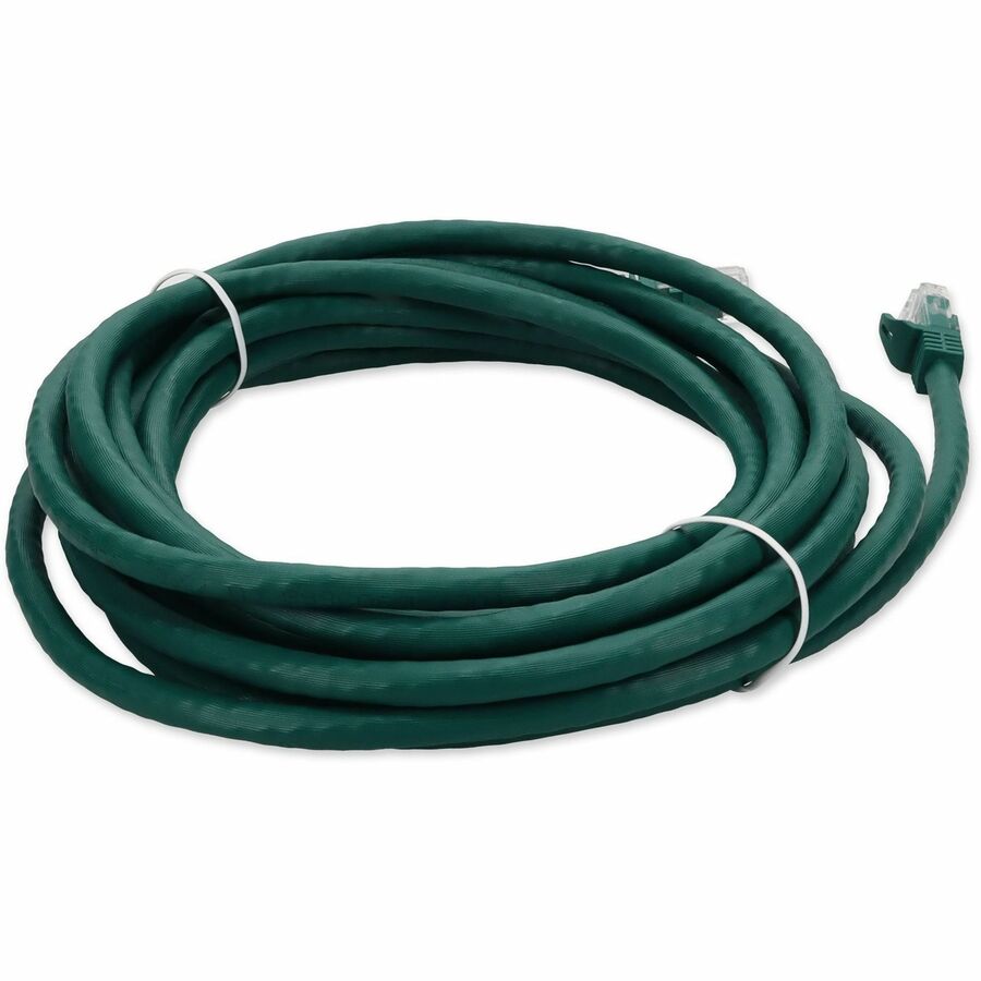 AddOn 11ft RJ-45 (Male) to RJ-45 (Male) Green Cat6A UTP PVC Copper Patch Cable