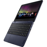 Lenovo 100w Gen 3 82HY000WUS 11.6" Netbook - HD - 1366 x 768 - AMD 3015e Dual-core (2 Core) 1.20 GHz - 4 GB Total RAM - 4 GB On-board Memory - 128 GB Flash Memory - Abyss Blue