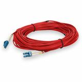 AddOn 15m LC (Male) to LC (Male) Red OS2 Duplex Fiber OFNR (Riser-Rated) Patch Cable