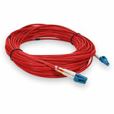 AddOn 15m LC (Male) to LC (Male) Red OS2 Duplex Fiber OFNR (Riser-Rated) Patch Cable