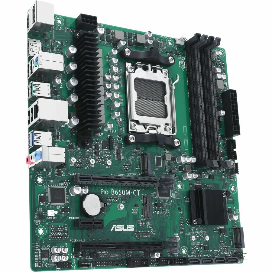 Asus Pro Pro B650M-CT-CSM Desktop Motherboard - AMD B650 Chipset - Socket AM5 - Micro ATX