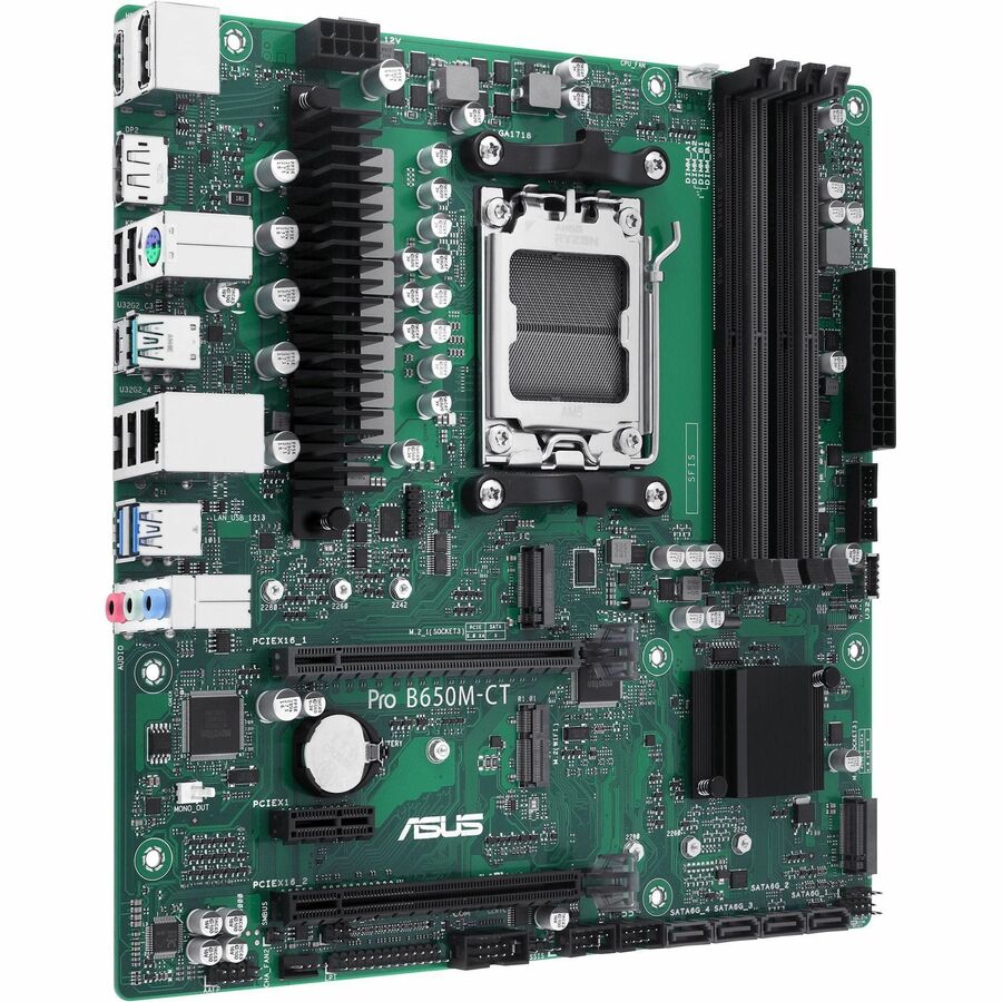 Asus Pro Pro B650M-CT-CSM Desktop Motherboard - AMD B650 Chipset - Socket AM5 - Micro ATX