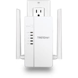 TRENDnet Wi-Fi Everywhere Powerline 1200 AV2 AC1200 Wireless Access Point, Expand Your Wireless Coverage, Built-in Concurrent Dual-Band, 3 x Gigabit Ports, MIMO, Beamforming, White, TPL-430AP