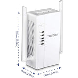 TRENDnet Wi-Fi Everywhere Powerline 1200 AV2 AC1200 Wireless Access Point, Expand Your Wireless Coverage, Built-in Concurrent Dual-Band, 3 x Gigabit Ports, MIMO, Beamforming, White, TPL-430AP