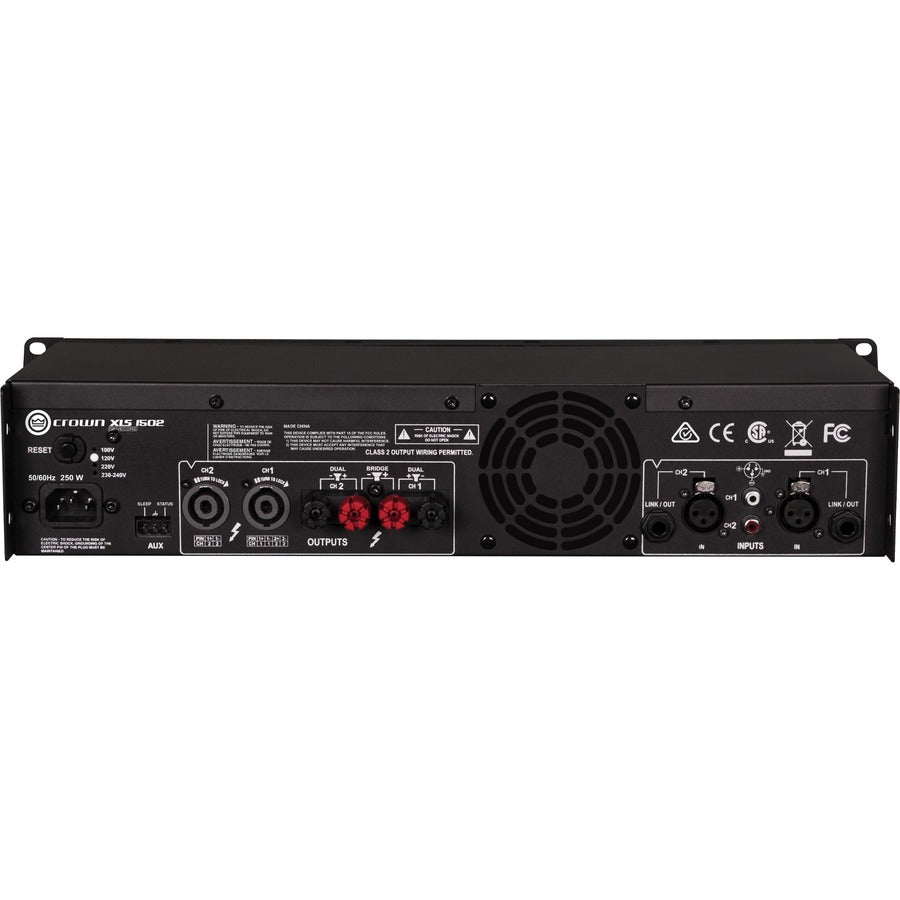 Crown XLS DriveCore 2 1502 Amplifier - 1500 W RMS - 2 Channel - Black