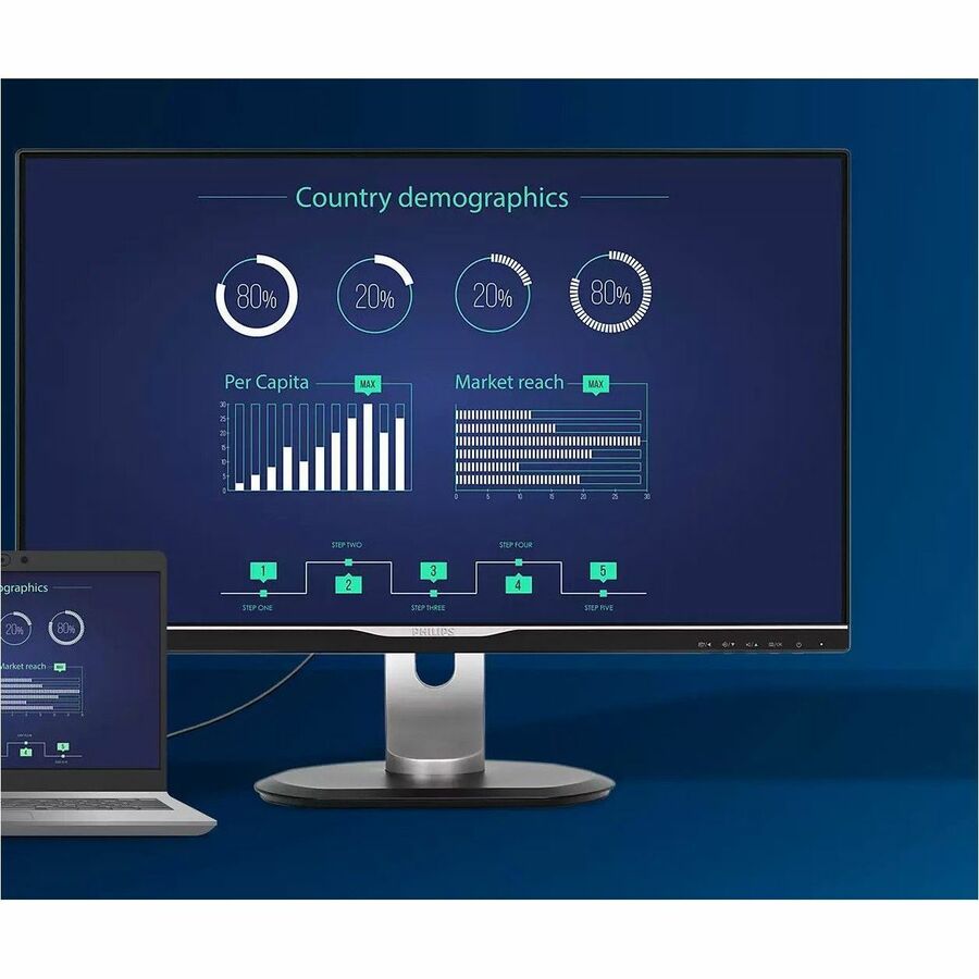 PHILIPS 346B1C/17 34 inch Monitor, Cuved, LED, UltraWide QHD, USB-C, 4 Year Manufacturer Warranty, TAA Compliant - 34"