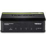 TRENDnet 5-Port Unmanaged 10/100 Mbps GREENnet Ethernet Desktop Plastic Housing Switch; 5 x 10/100 Mbps Ports; 1Gbps Switching Capacity; TE100-S5