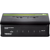 TRENDnet 5-Port Unmanaged 10/100 Mbps GREENnet Ethernet Desktop Plastic Housing Switch; 5 x 10/100 Mbps Ports; 1Gbps Switching Capacity; TE100-S5