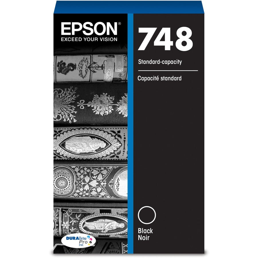 Epson DURABrite Pro 748 Original Standard Yield Inkjet Ink Cartridge - Black - 1 Each